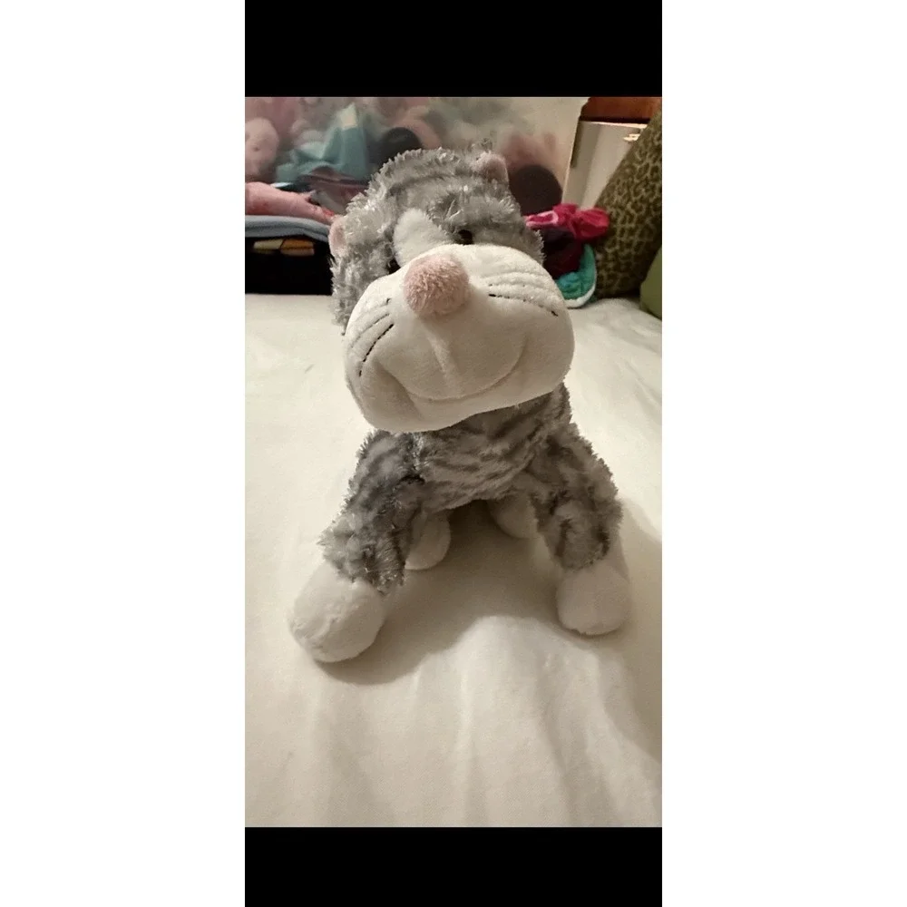 Webkinz Sterling Cheeky Cat HM496 Gray Striped Cat Plush Ganz No Code